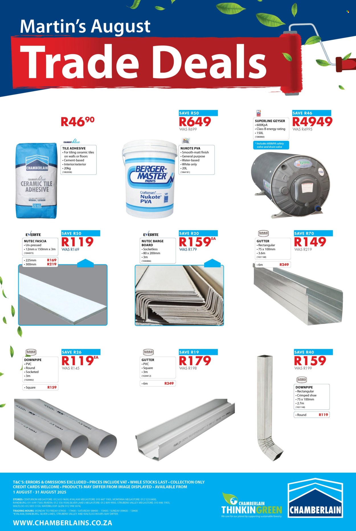 Chamberlain specials - 01/08/2025 - 31/08/2025. Page 2