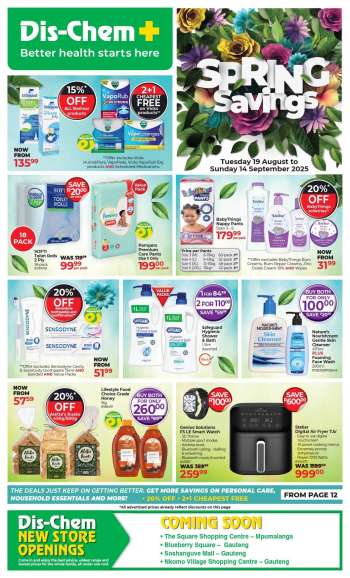 Dis-Chem catalogue  - 19/08/2025 - 14/09/2025.