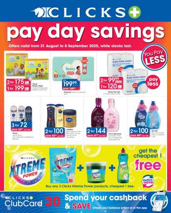 Clicks catalogue  - 21/08/2025 - 08/09/2025.
