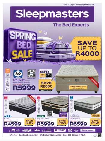 Sleepmasters catalogue  - 21/08/2025 - 17/09/2025.