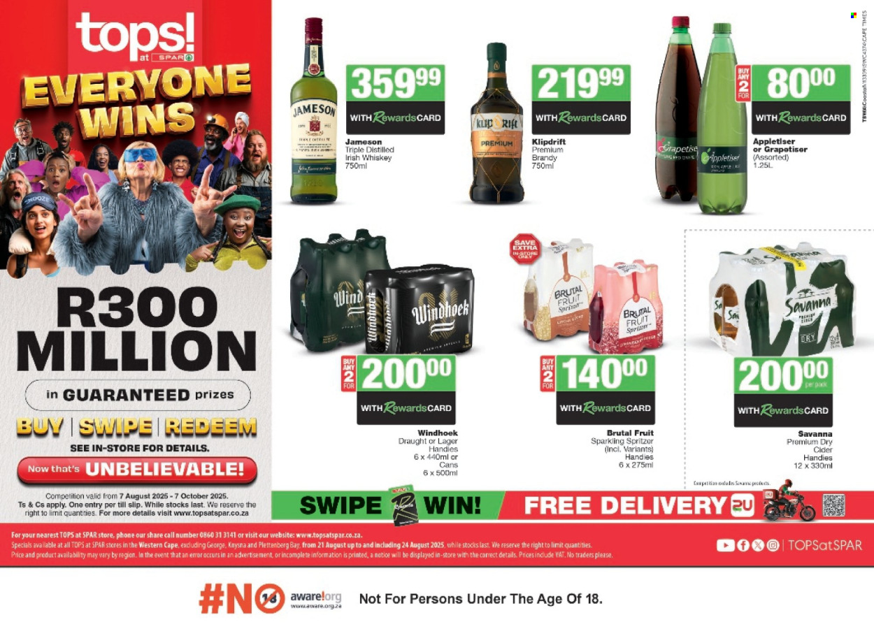 TOPS at SPAR specials - 21/08/2025 - 24/08/2025. Page 1