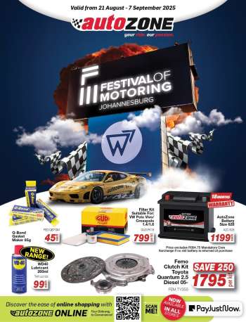 AutoZone catalogue  - 21/08/2025 - 07/09/2025.