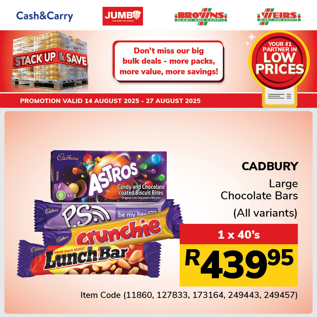 Jumbo Cash & Carry specials - 14/08/2025 - 27/08/2025. Page 1