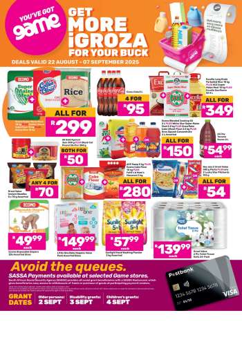 Game catalogue  - 22/08/2025 - 07/09/2025.