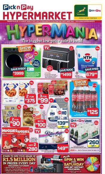 Pick n Pay Hypermarket catalogue  - 25/08/2025 - 31/08/2025.