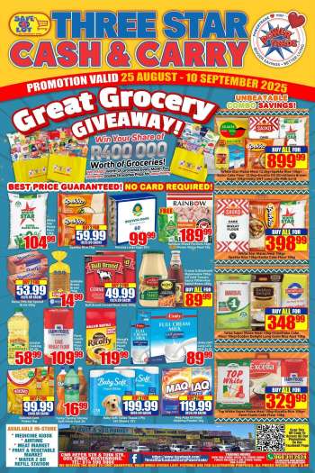 Three Star Cash and Carry catalogue  - 25/08/2025 - 10/09/2025.