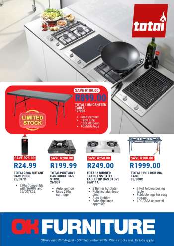 OK Furniture catalogue  - 25/08/2025 - 30/09/2025.