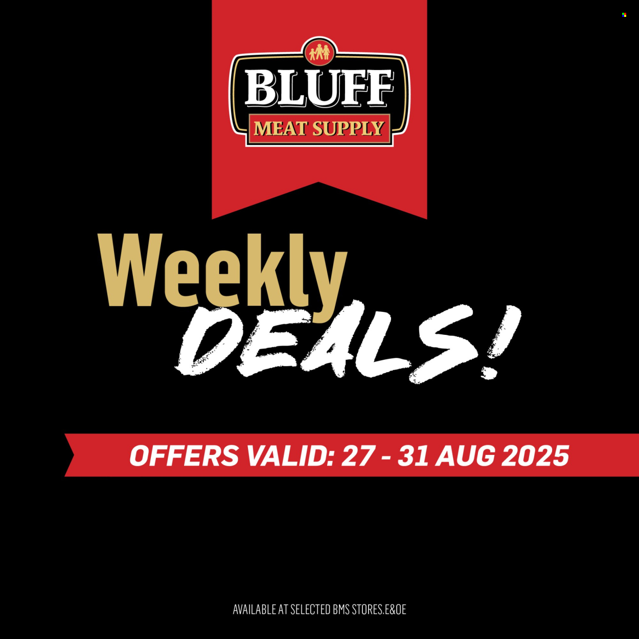 Bluff Meat Supply specials - 27/08/2025 - 31/08/2025. Page 1