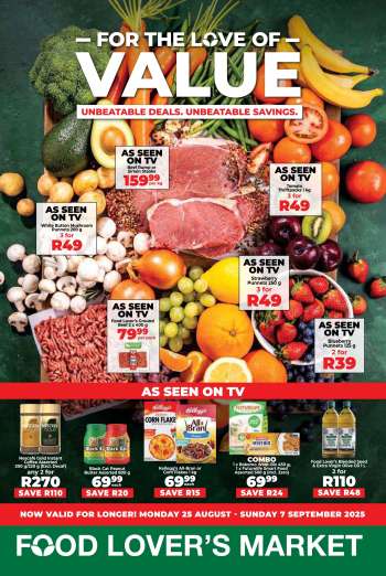 Food Lover's Market catalogue  - 25/08/2025 - 07/09/2025.