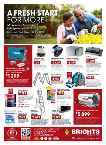 Brights Hardware catalogue  - 15/08/2025 - 26/08/2025.