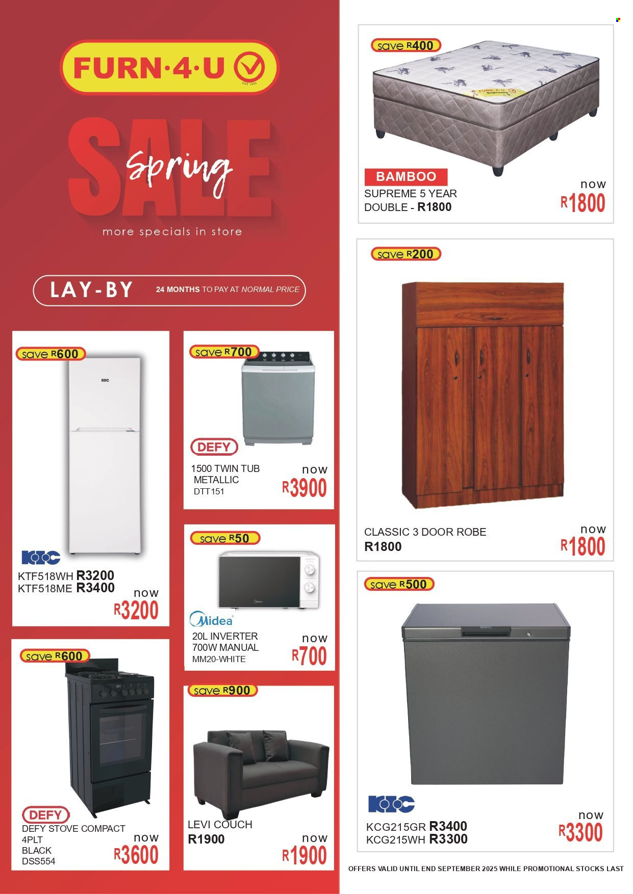 Furn 4 U specials - 01/09/2025 - 30/09/2025. Page 1