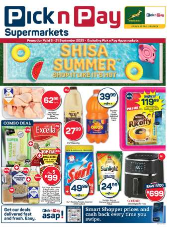 Pick n Pay Supermarket catalogue  - 08/09/2025 - 21/09/2025.