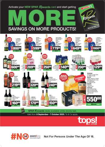 TOPS at SPAR catalogue  - 08/09/2025 - 07/10/2025.