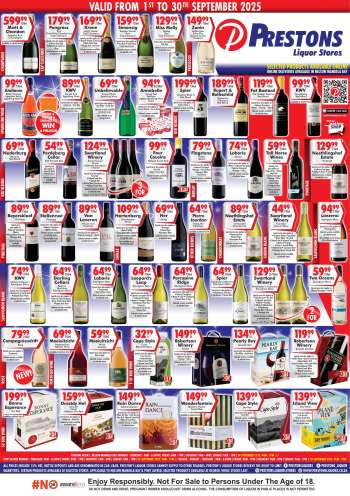 Prestons Liquor Stores catalogue  - 01/09/2025 - 30/09/2025.