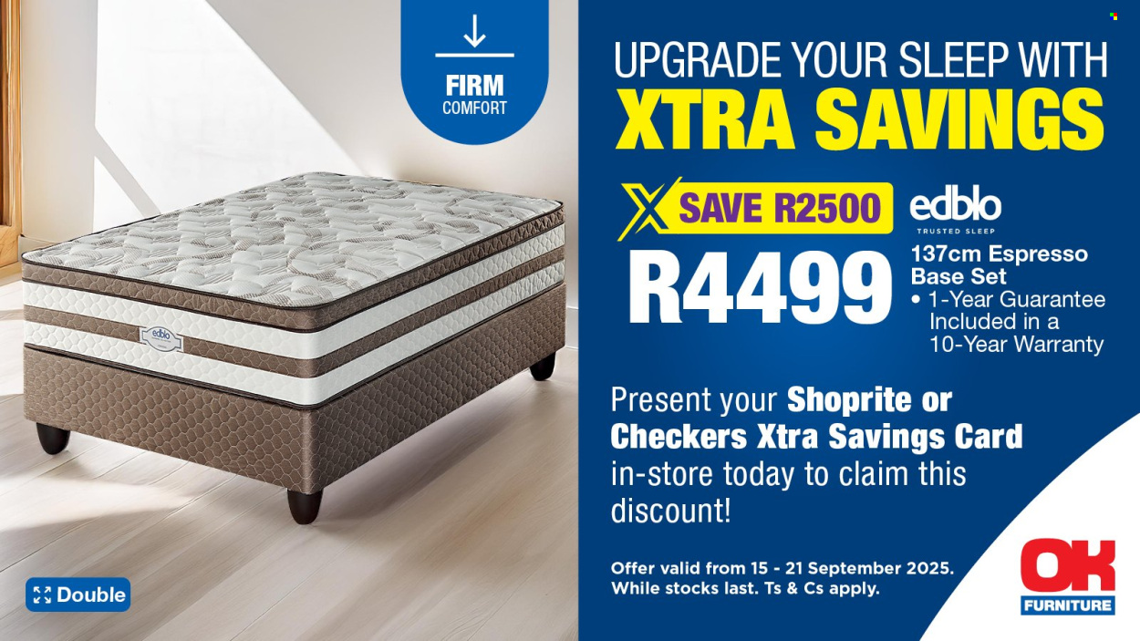 OK Furniture specials - 15/09/2025 - 21/09/2025. Page 1