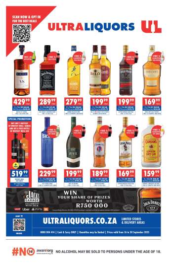 Ultra Liquors catalogue  - 16/09/2025 - 30/09/2025.