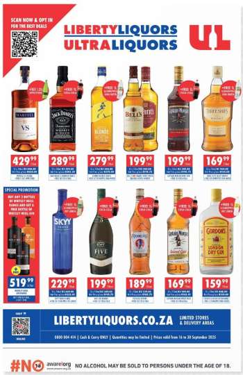 Liberty Liquors catalogue  - 16/09/2025 - 30/09/2025.