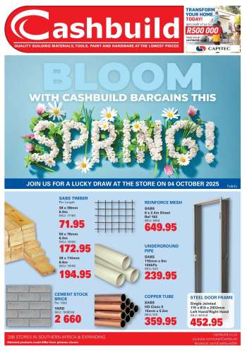 Cashbuild catalogue  - 22/09/2025 - 19/10/2025.