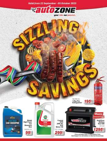 AutoZone catalogue  - 22/09/2025 - 05/10/2025.