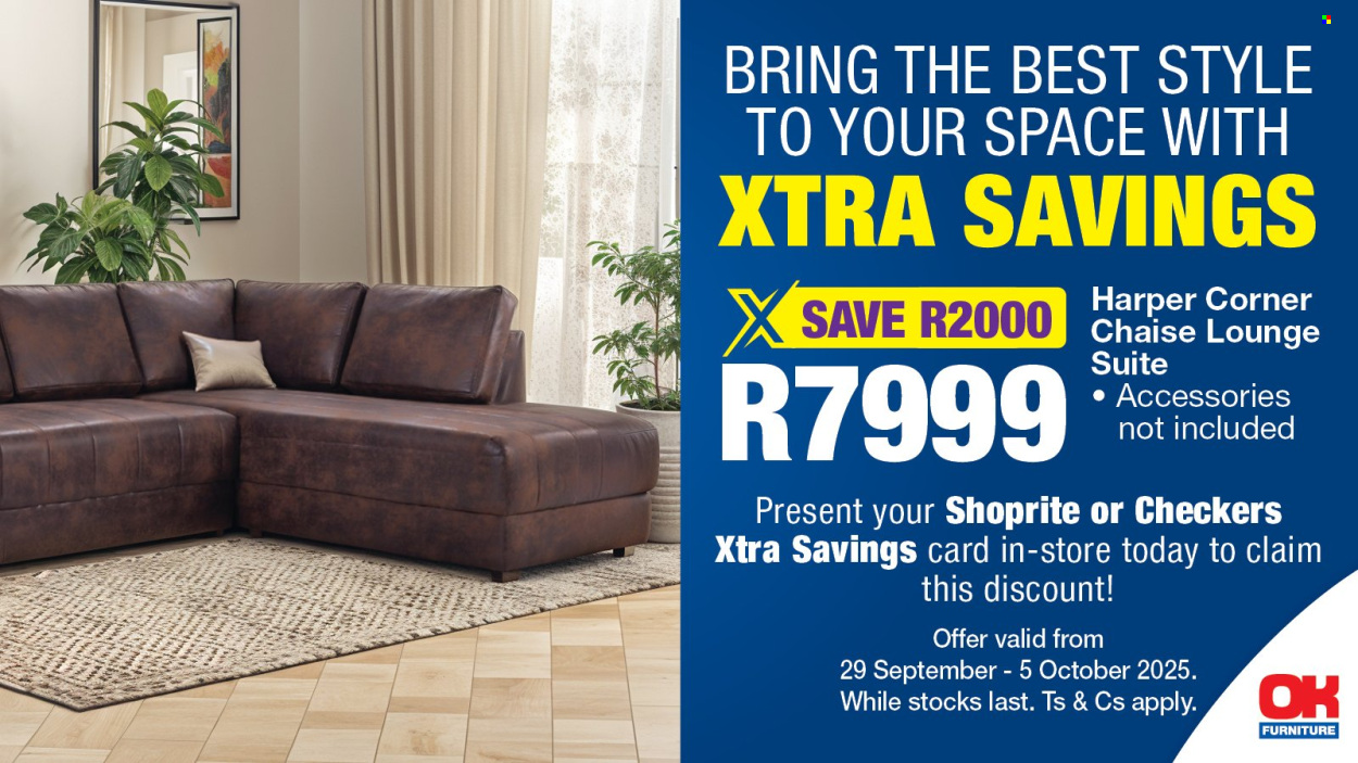 OK Furniture specials - 29/09/2025 - 05/10/2025. Page 1