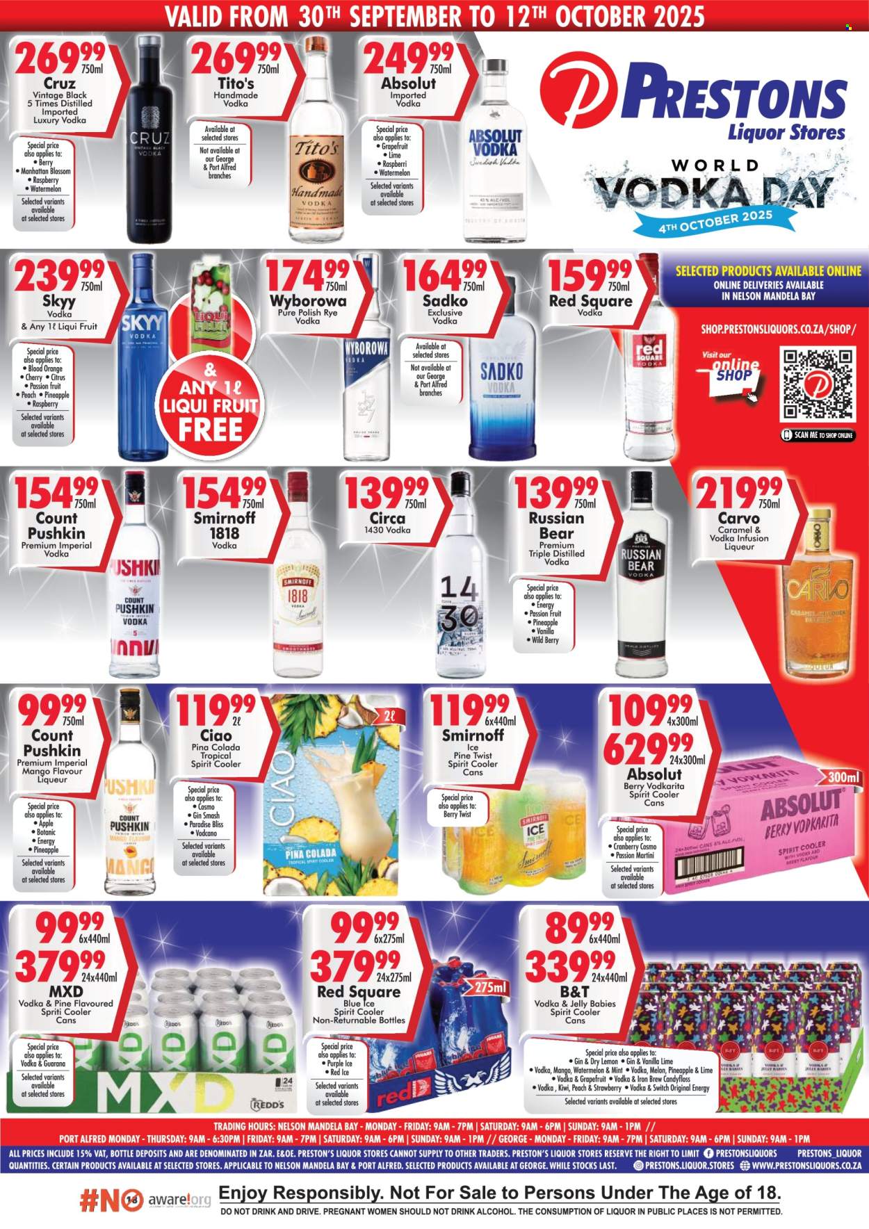 Prestons Liquor Stores specials - 30/09/2025 - 12/10/2025. Page 1