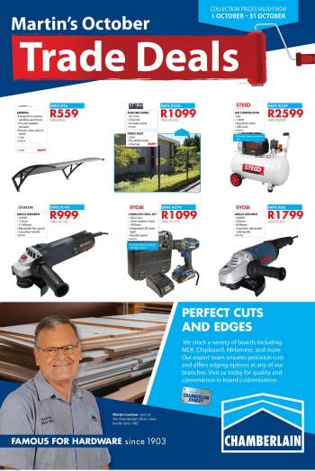 Chamberlain catalogue  - 01/10/2025 - 31/10/2025.