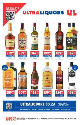 Ultra Liquors catalogue  - 01/10/2025 - 15/10/2025.
