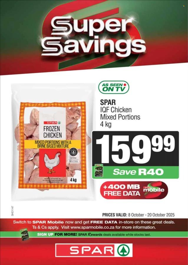 SPAR specials - 08/10/2025 - 20/10/2025. Page 1