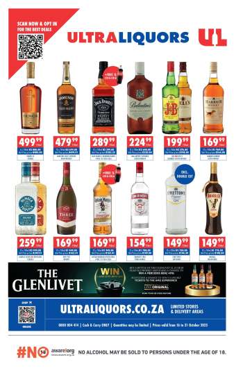 Ultra Liquors catalogue  - 16/10/2025 - 31/10/2025.