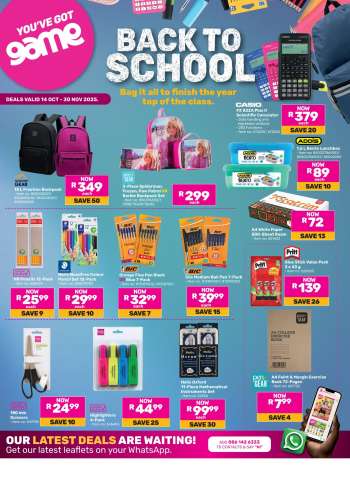 Game catalogue  - 14/10/2025 - 30/10/2025.