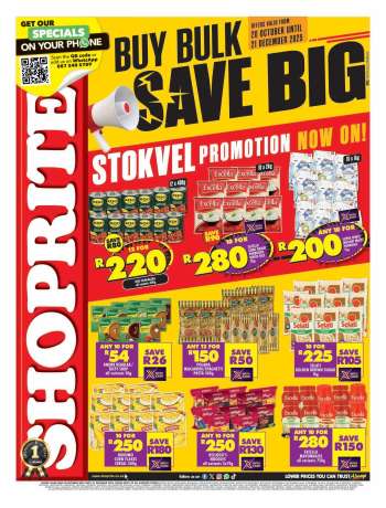 Shoprite catalogue  - 20/10/2025 - 21/12/2025.