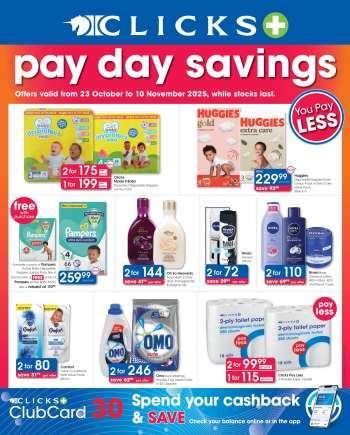 Clicks catalogue  - 23/10/2025 - 10/11/2025.