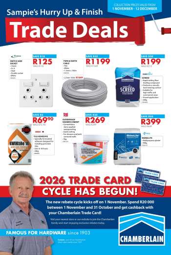 Chamberlain catalogue  - 01/11/2025 - 12/12/2025.