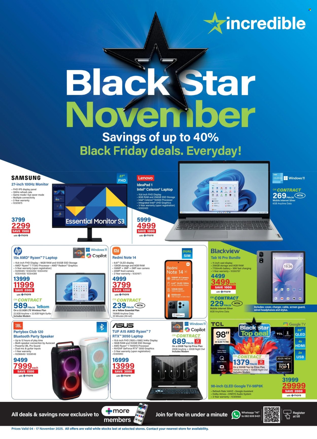 Incredible Connection specials - 04/11/2025 - 17/11/2025. Page 1