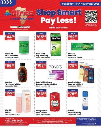 Africa Cash & Carry catalogue  - 08/11/2025 - 14/11/2025.