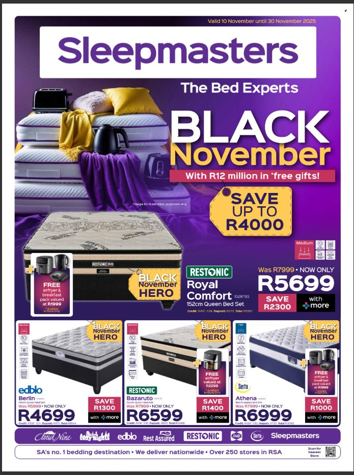 Sleepmasters specials - 10/11/2025 - 30/11/2025. Page 1
