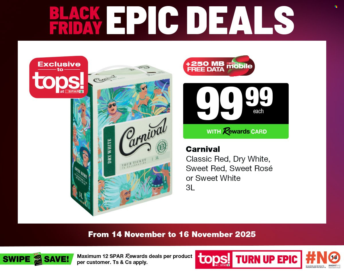 TOPS at SPAR specials - 14/11/2025 - 16/11/2025. Page 16