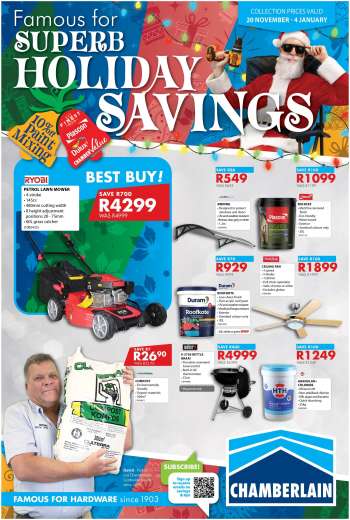 Chamberlain catalogue  - 20/11/2025 - 04/01/2026.