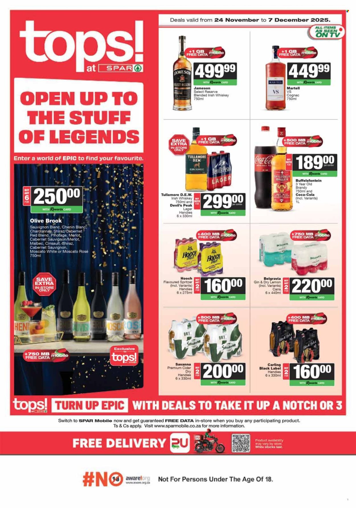 TOPS at SPAR specials - 24/11/2025 - 07/12/2025. Page 1