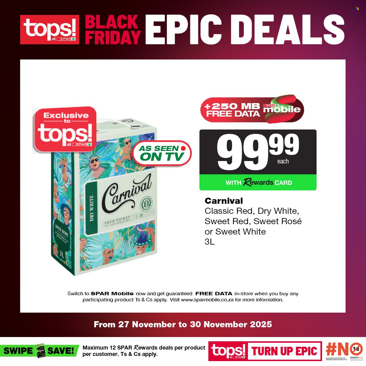 TOPS at SPAR specials - 27/11/2025 - 30/11/2025. Page 29