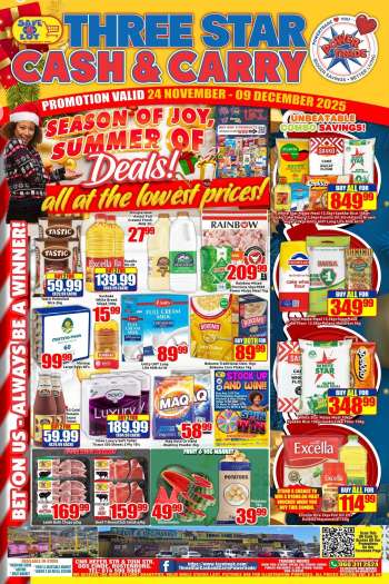 Three Star Cash and Carry catalogue  - 24/11/2025 - 09/12/2025.