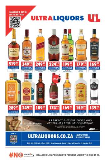 Ultra Liquors catalogue  - 01/12/2025 - 15/12/2025.