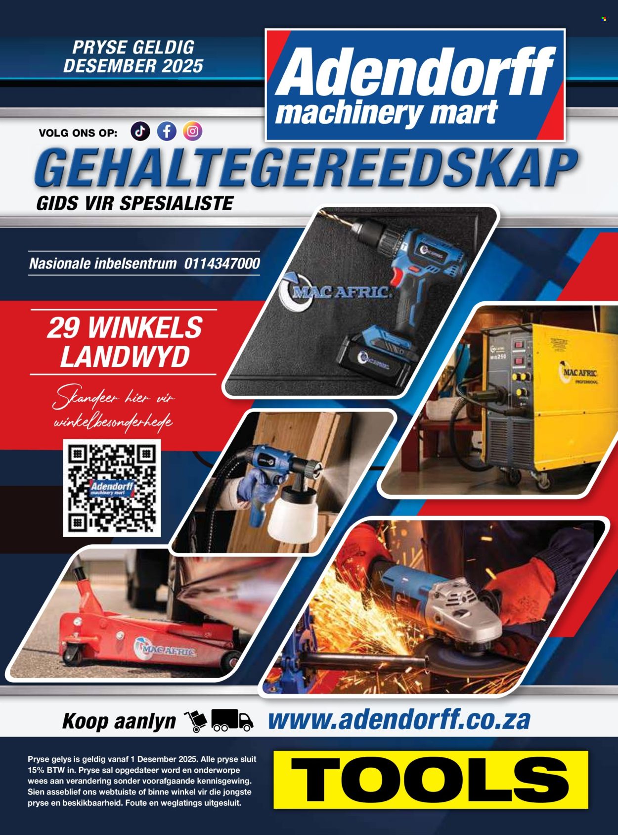 Adendorff Machinery Mart specials - 01/12/2025 - 31/12/2025. Page 1
