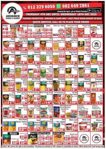 Advance Cash & Carry catalogue  - 04/12/2025 - 18/12/2025.