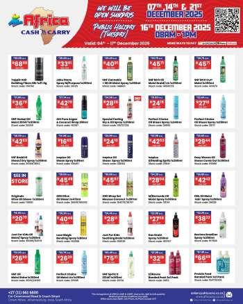 Africa Cash & Carry catalogue  - 04/12/2025 - 17/12/2025.