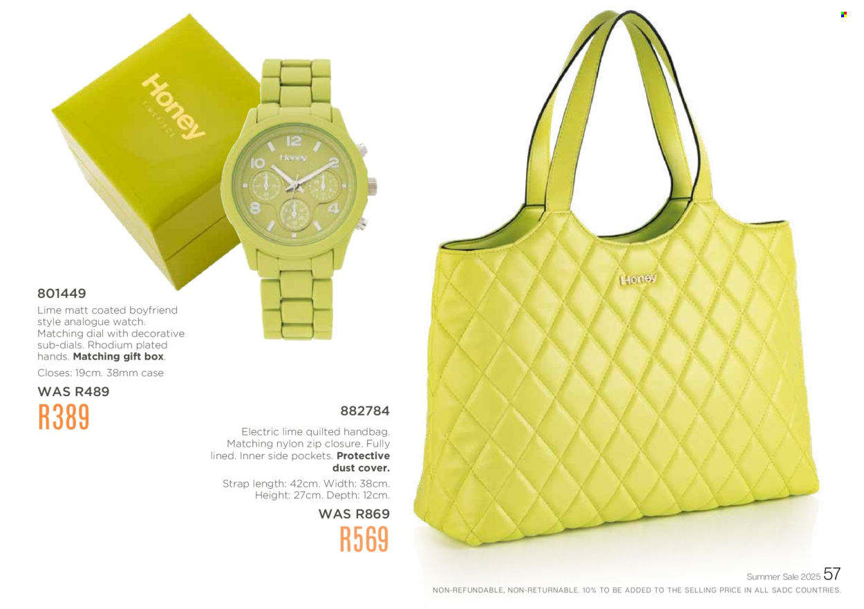 Honey specials. Page 59