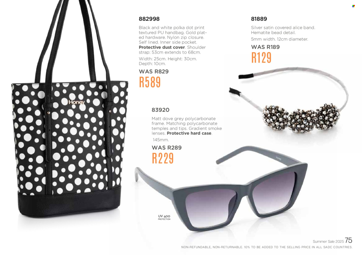 Honey specials. Page 77