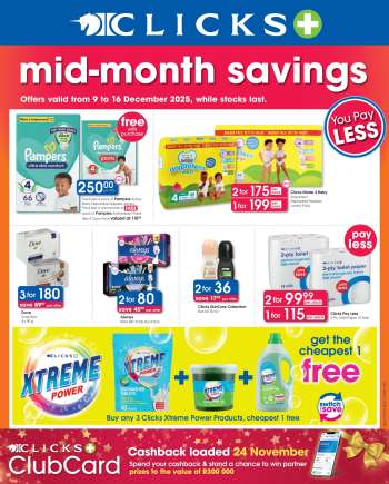 Clicks catalogue  - 09/12/2025 - 16/12/2025.