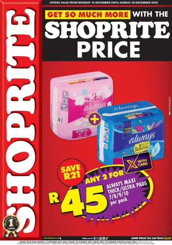 Shoprite catalogue  - 15/12/2025 - 28/12/2025.