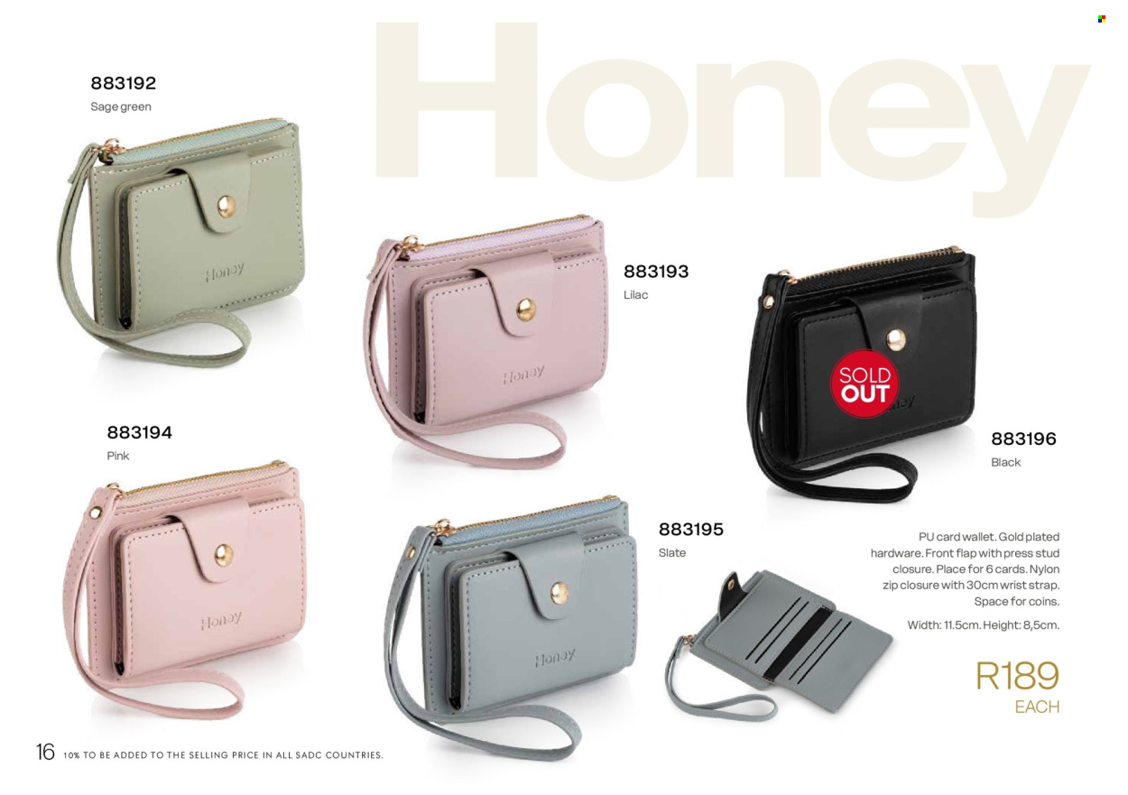 Honey specials. Page 18